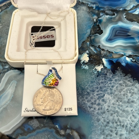 Sterling Silver Hershey’s Kiss Necklace - Picture 5 of 7